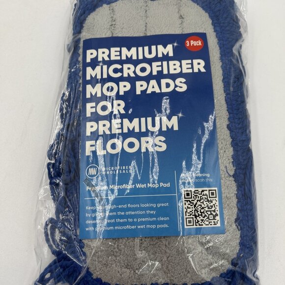 9" Mini Buff Pro Microfiber Mop Pads, 3-Pack Reusable Pads + Replacement Head - Picture 4 of 7
